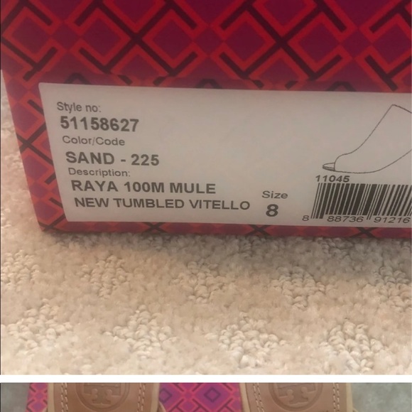 Tory Burch Raya mules womens size 8.5 sand in color - Picture 2 of 11